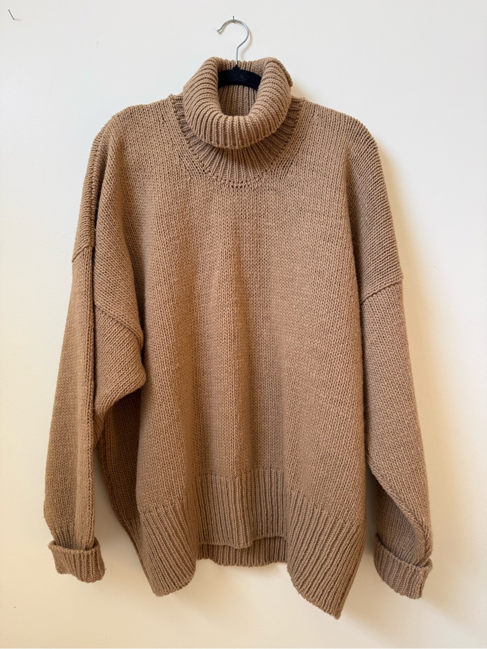 Babaa 100% wool turtleneck oversized sweater knit eco Spanish made in Spain